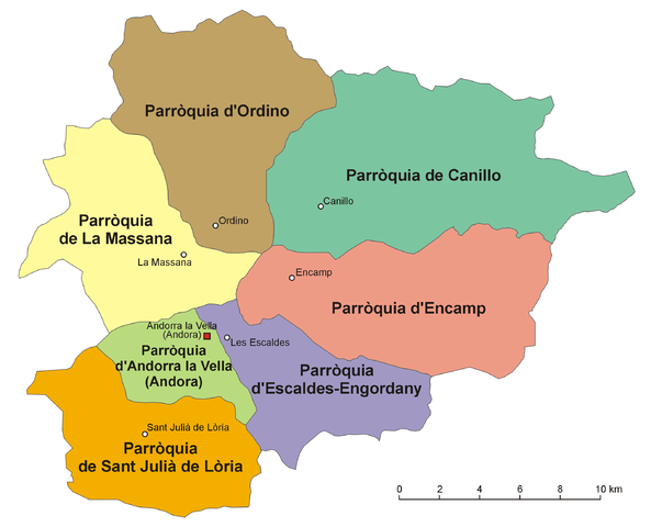 Mapa de Principado de Andorra